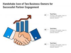 Handshake icon of two business owners for successful partner engagement