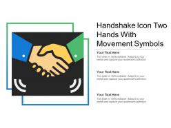 Handshake Icon Two Hands With Movement Symbols