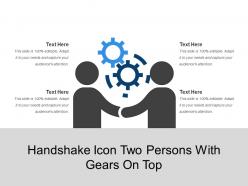 Handshake Icon Two Persons With Gears On Top