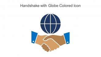 Handshake With Globe Colored Icon In Powerpoint Pptx Png And Editable Eps Format