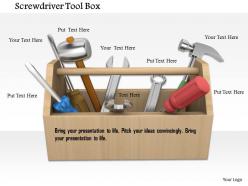 Handy tool box to carry tools for repair and service
