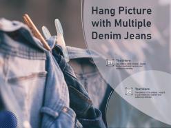 Hang picture with multiple denim jeans
