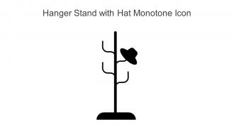Hanger Stand With Hat Monotone Icon In Powerpoint Pptx Png And Editable Eps Format