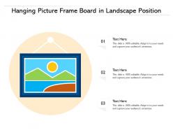 Hanging picture frame board in landscape position