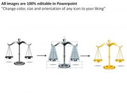 Hanging scale gray powerpoint presentation slides