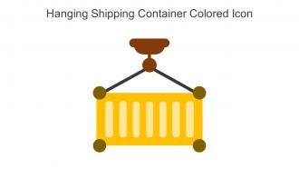 Hanging Shipping Container Colored Icon in powerpoint pptx png and editable eps format