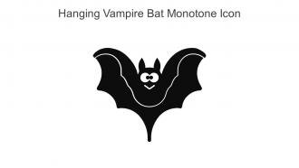 Hanging Vampire Bat Monotone Icon In Powerpoint Pptx Png And Editable Eps Format