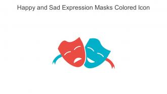 Happy And Sad Expression Masks Colored Icon In Powerpoint Pptx Png And Editable Eps Format