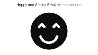 Happy And Smiley Emoji Monotone Icon In Powerpoint Pptx Png And Editable Eps Format