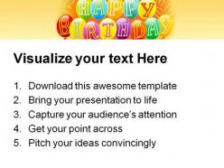 Happy birthday and gifts entertainment powerpoint backgrounds and templates 0111