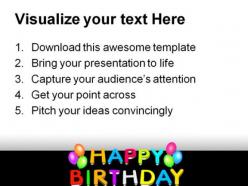 Happy birthday balloons events powerpoint templates and powerpoint backgrounds 0511