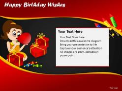 Happy birthday wishes powerpoint presentation slides db