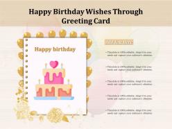 Happy birthday wishes through greeting card