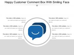 Happy Customer Comment Box With Smiling Face