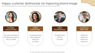 Happy Customer Testimonials For Coffee Business Company Profile CP SS V