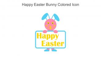 Happy Easter Bunny Colored Icon In Powerpoint Pptx Png And Editable Eps Format