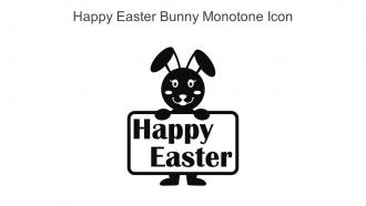 Happy Easter Bunny Monotone Icon In Powerpoint Pptx Png And Editable Eps Format