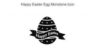 Happy Easter Egg Monotone Icon In Powerpoint Pptx Png And Editable Eps Format