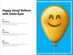 Happy emoji balloon with smile eyes