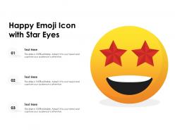 Happy emoji icon with star eyes