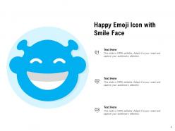 Happy Emoji Multiple Printed Anxiety Emotions Smiling