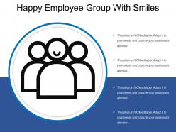 Happy employee group with smiles
