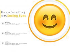 Happy face emoji with smiling eyes