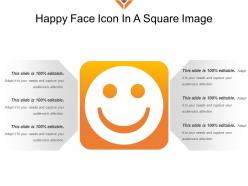Happy face icon in a square image