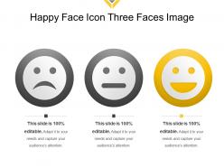 Happy face icon three faces image