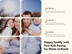 Happy Family Relaxing Beach Summer Together Depicting