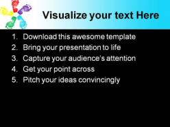 Happy feet symbol powerpoint templates and powerpoint backgrounds 0711