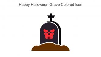 Happy Halloween Grave Colored Icon In Powerpoint Pptx Png And Editable Eps Format