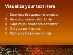 Happy new year 2011 festival powerpoint background and template 1210