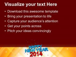 Happy new year 2014 concept powerpoint templates ppt backgrounds for slides 1113