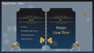 Happy new year style 1 powerpoint slides