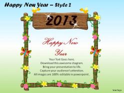 Happy new year style 2 powerpoint slides