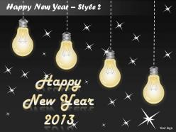 Happy new year style 2 powerpoint slides