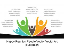 Happy reunion people vector vector art illustration
