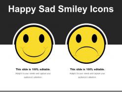 Happy sad smiley icons