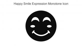 Happy Smile Expression Monotone Icon In Powerpoint Pptx Png And Editable Eps Format