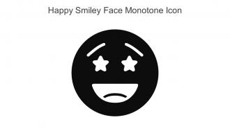 Happy Smiley Face Monotone Icon In Powerpoint Pptx Png And Editable Eps Format