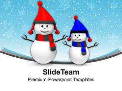 Happy snowmen winter holidays powerpoint templates ppt themes and graphics