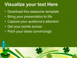 Happy st patricks day green hat celebration templates ppt backgrounds for slides