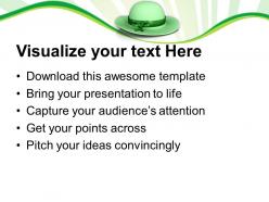 Happy st patricks day green hat saint celebration templates ppt backgrounds for slides