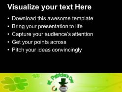 Happy st patricks day lucky symbols of events templates ppt backgrounds for slides