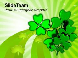 Happy st patricks day shamrock with message templates ppt backgrounds for slides