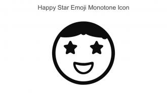 Happy Star Emoji Monotone Icon In Powerpoint Pptx Png And Editable Eps Format