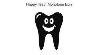 Happy Teeth Monotone Icon In Powerpoint Pptx Png And Editable Eps Format