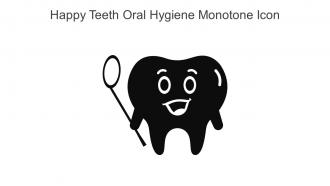 Happy Teeth Oral Hygiene Monotone Icon In Powerpoint Pptx Png And Editable Eps Format