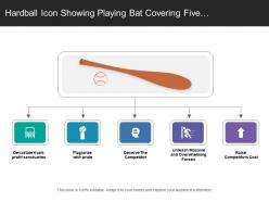 Hardball icon showing playing bat covering five different strategies